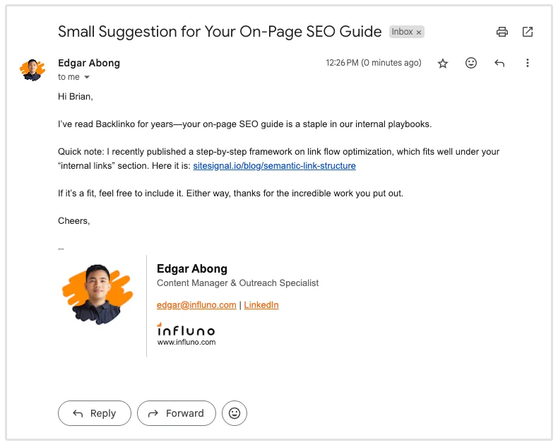 Email de sensibilisation des influenceurs